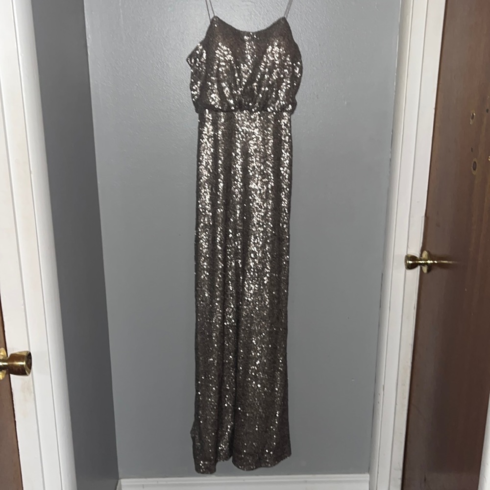 Sorella Vita Pewter sequin gown size 8